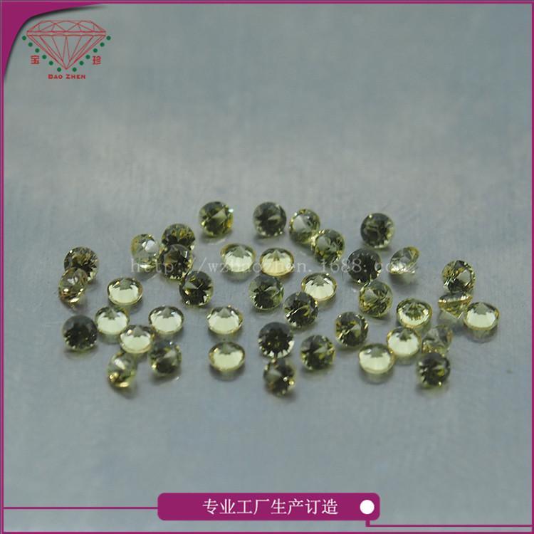 梧州天然黄宝裸石中色2.0mm圆厂家直销黄宝蓝宝天然宝石大量供应