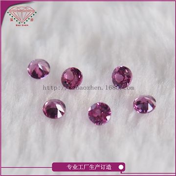 梧州天然紫石榴裸石圆形1.0mm厂家直销宝石工艺品镶嵌首饰珠宝