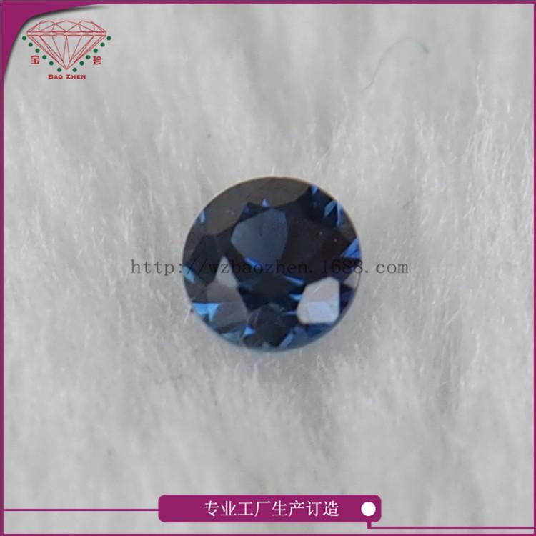 蓝宝石圆形0.9mm裸石厂家直销天然半宝石首饰珠宝镶嵌可定制